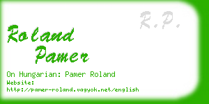 roland pamer business card